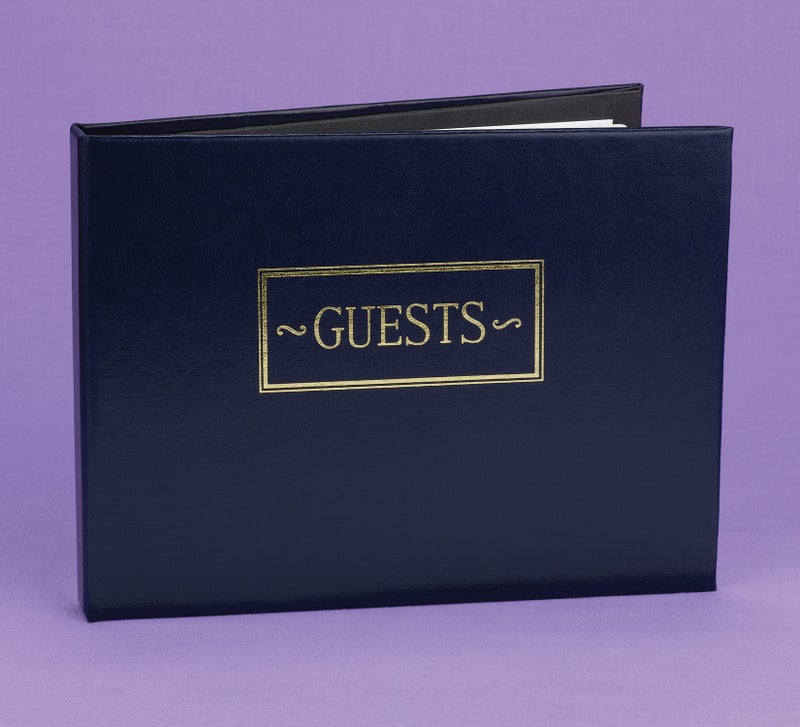 Hortense B. Hewitt Wedding and All Occasion Guest Book, Navy, 7.5-Inches x 5.75-Inches - Image 2